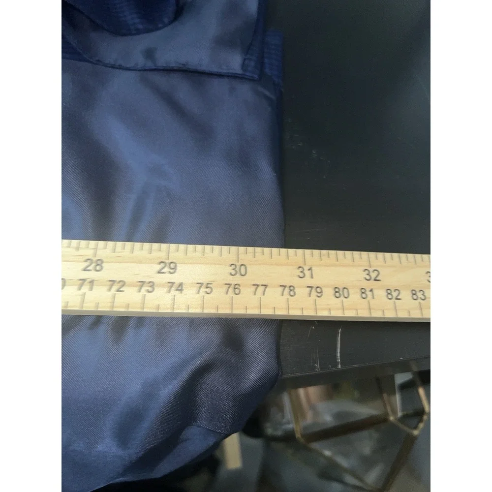CANALI Suit Jacket Men's 44L Dual Vent 100% Wool Blue Windowpane 54L EU Coat
